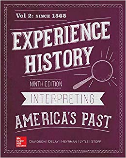 Experience History Vol 2: Since 1865 (9th Edition) - 9781260164459