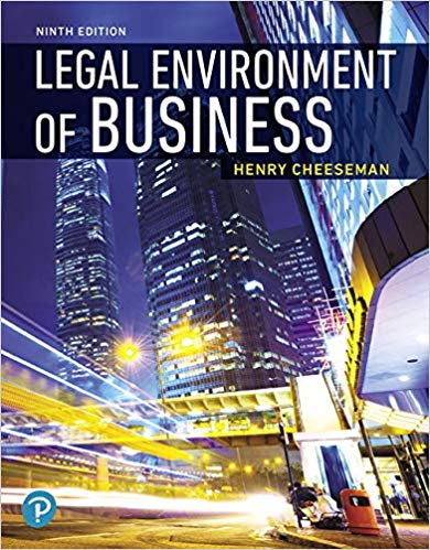 Legal Environment of Business (9th Edition) - 9780135173954