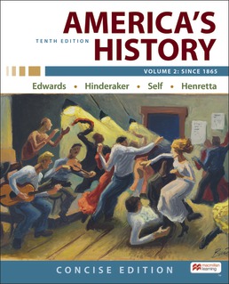 America's History: Concise Edition, Volume 2 (10th Edition) - 9781319275891