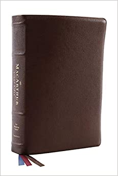 The NKJV, MacArthur Study Bible, Premium Goatskin Leather, Brown, Premier Collection, Comfort Print: Unleashing God's Truth One Verse at a Time (2nd Edition) - 9780785230885