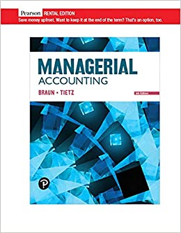 Managerial Accounting  (6th Edition) - 9780135863916