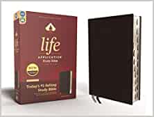 NIV, Life Application Study Bible, Bonded Leather, Black, Red Letter, Thumb Indexed (3rd Edition) - 9780310452782