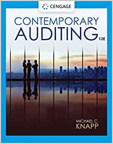 Contemporary Auditing (12th Edition) - 9780357515402