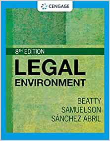 Legal Environment (8th Edition) - 9780357634448