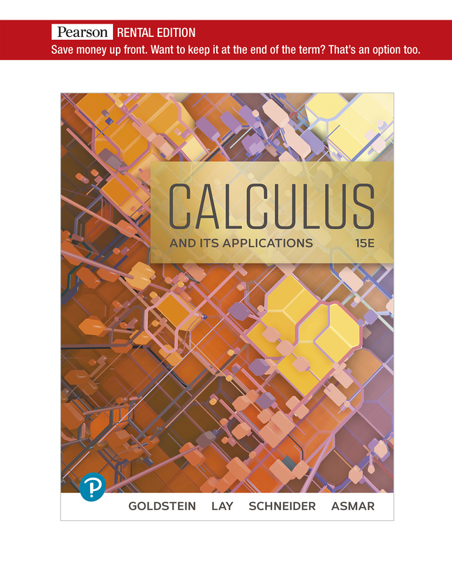 Calculus & Its Applications [RENTAL EDITION] (15th Edition) - 9780137590612
