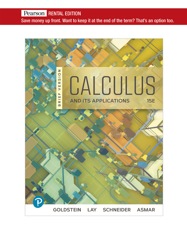 Calculus & Its Applications, Brief Version [RENTAL EDITION] (15th Edition) - 9780137638598