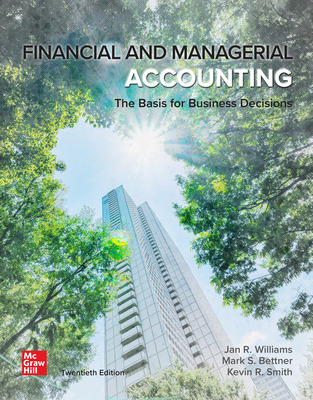 Financial & Managerial Accounting (20th Edition) - 9781264445240