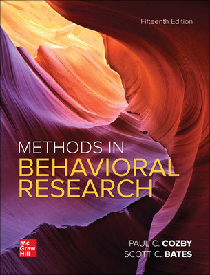 Methods in Behavioral Research (15th Edition) - 9781260718904