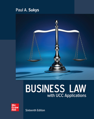Business Law with UCC Applications (16th Edition) - 9781264217939