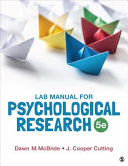 Lab Manual for Psychological Research (5th Edition) - 9781071847312