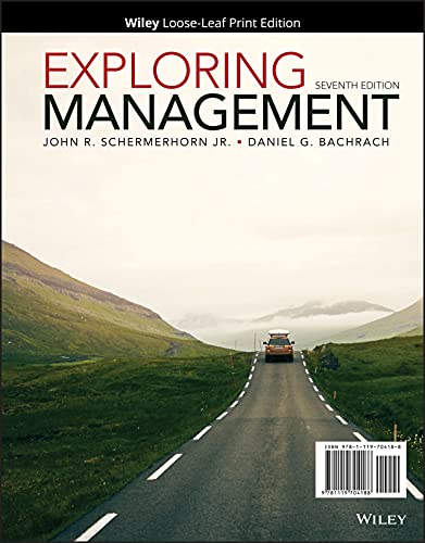 Exploring Management (7th Edition) - 9781119704188