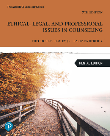Ethical, Legal, and Professional Issues in Counseling (7th Edition) - 9780138168070