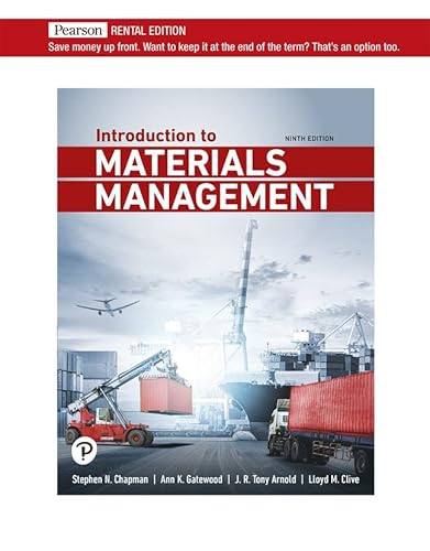 Introduction to Materials Management [RENTAL EDITION] (9th Edition) - 9780137565504